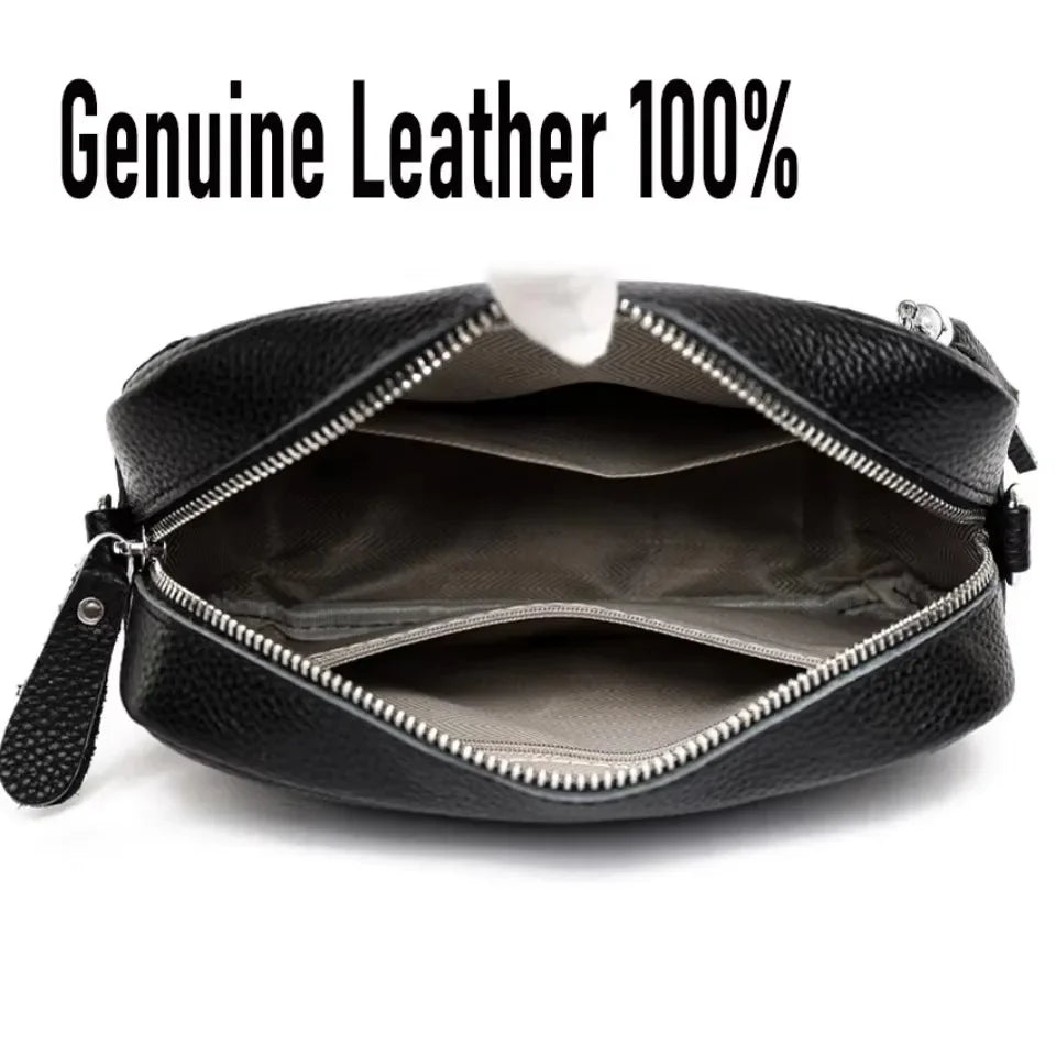 Quilted Leather Crossbody Bag for Women – Boho Guitar Strap Shoulder Bag