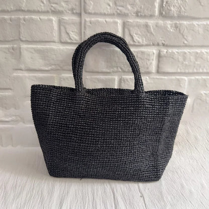 Raffia Woven Tote Bag - Summer Beach Handbag for Women