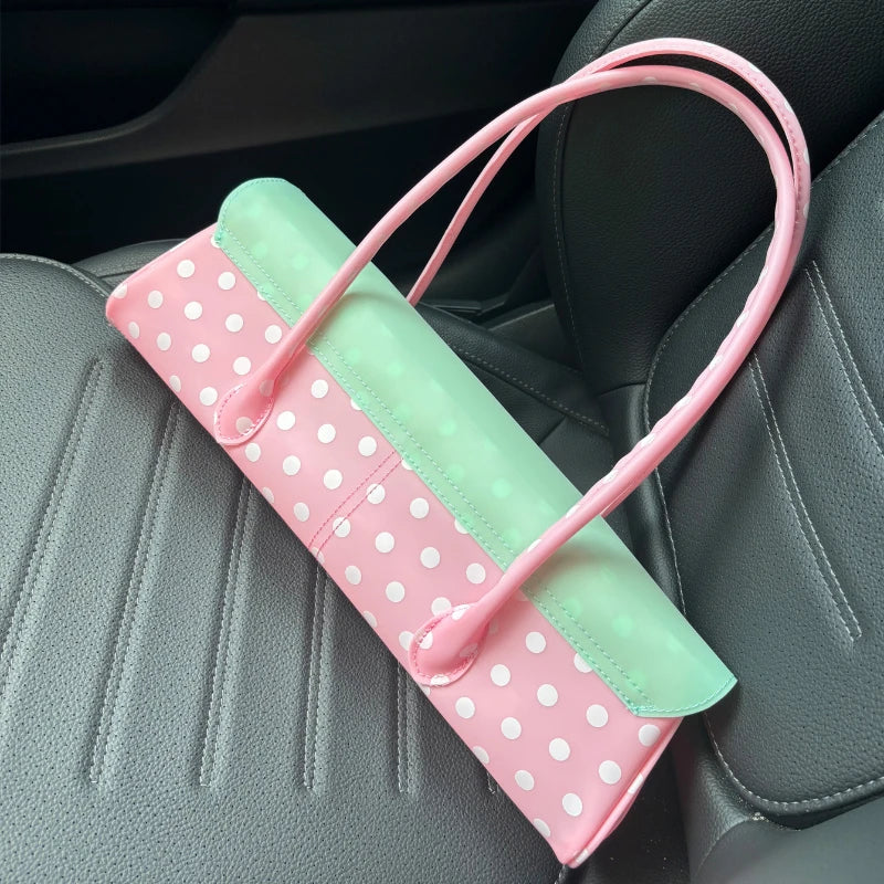 Polka Dot Colorblock Jelly Shoulder Bag for Women