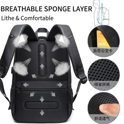 BANGE Men's Laptop Backpack with USB Charging Port – Travel & Business