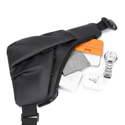 Anti-Theft Sling Bag – Men's Triangle Chest Crossbody