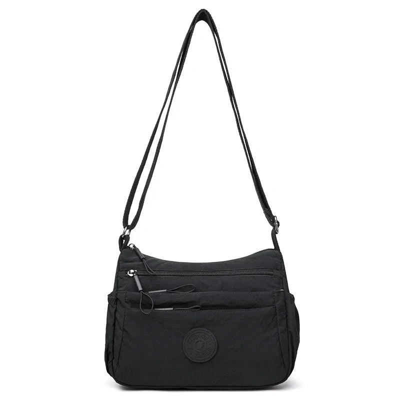 Women's Multi-Pocket Crossbody Shoulder Bag – Lightweight Nylon