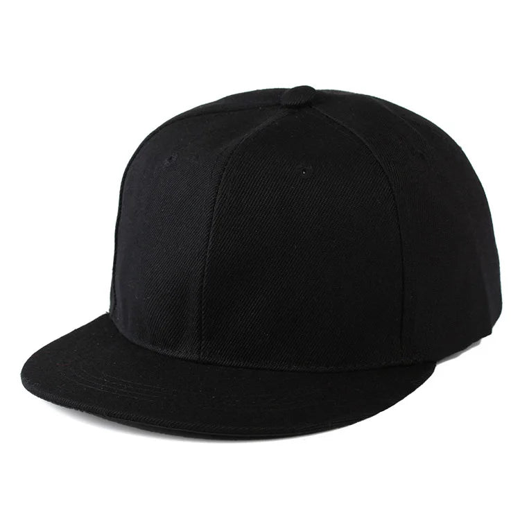 Snapback Hip Hop Cap – Flat Brim Baseball Hat for Men & Women