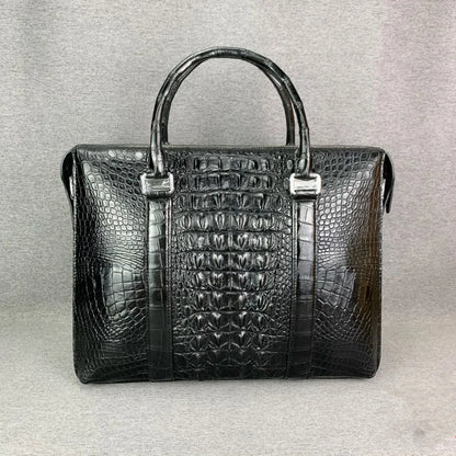 Crocodile Leather Briefcase Men's Luxury Business Laptop Bag