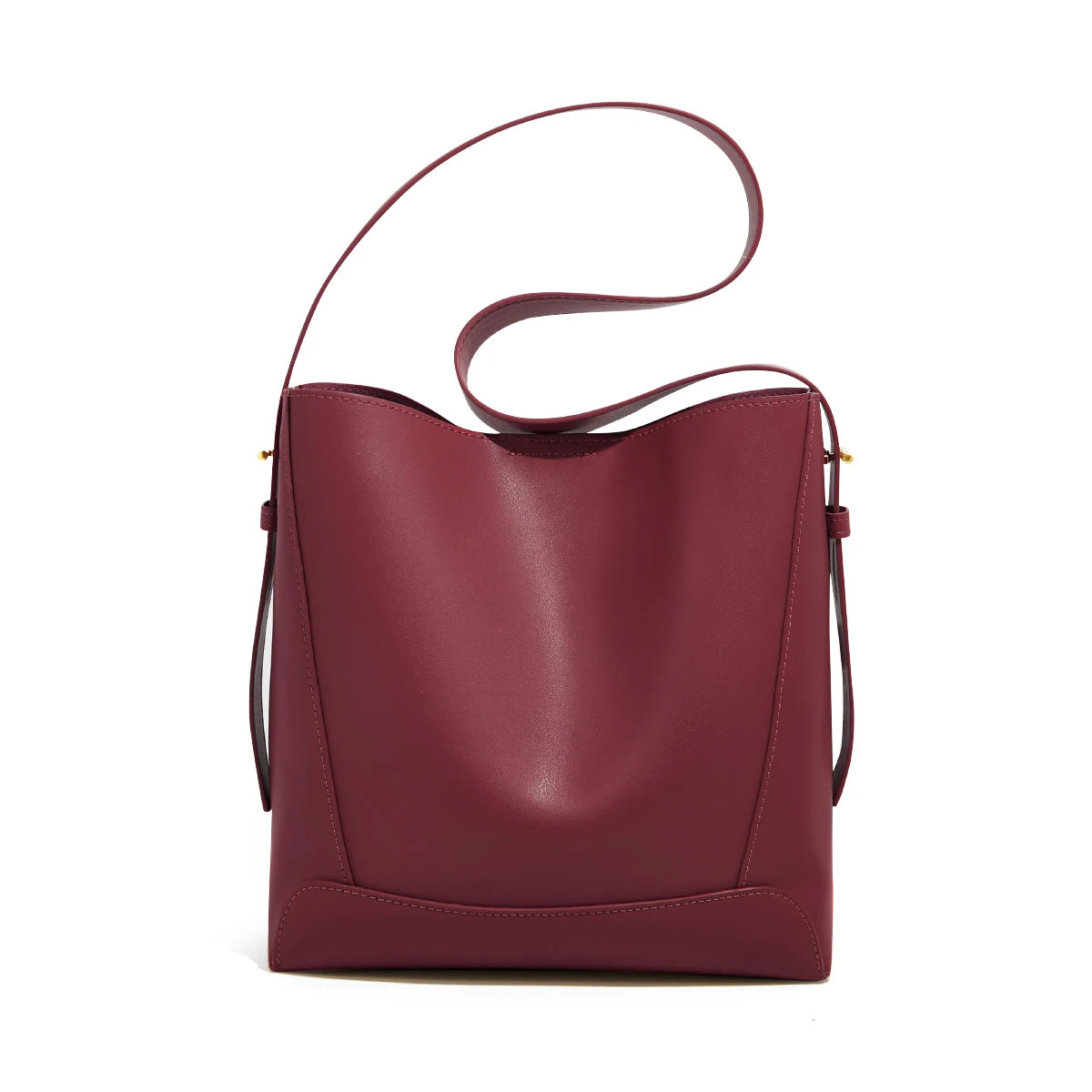 FOXER Lady Women Hobo Bucket Bag Split Leather Fashion Shoulder Bags Large Capacity Handbag Wide Adjustable Strap Female Bags