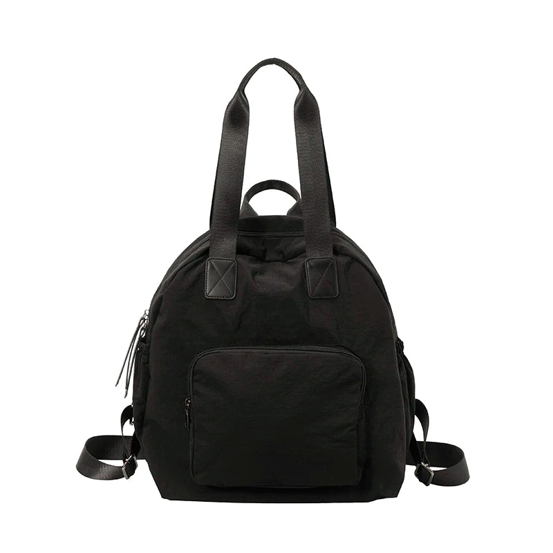 Women's Lightweight Nylon Backpack – Large Capacity Multi-Pocket Daypack