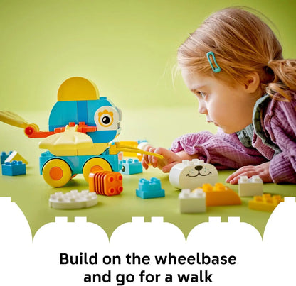 LEGO DUPLO 10448 3-in-1 Animals on Wheels – 58-Piece Toddler Set