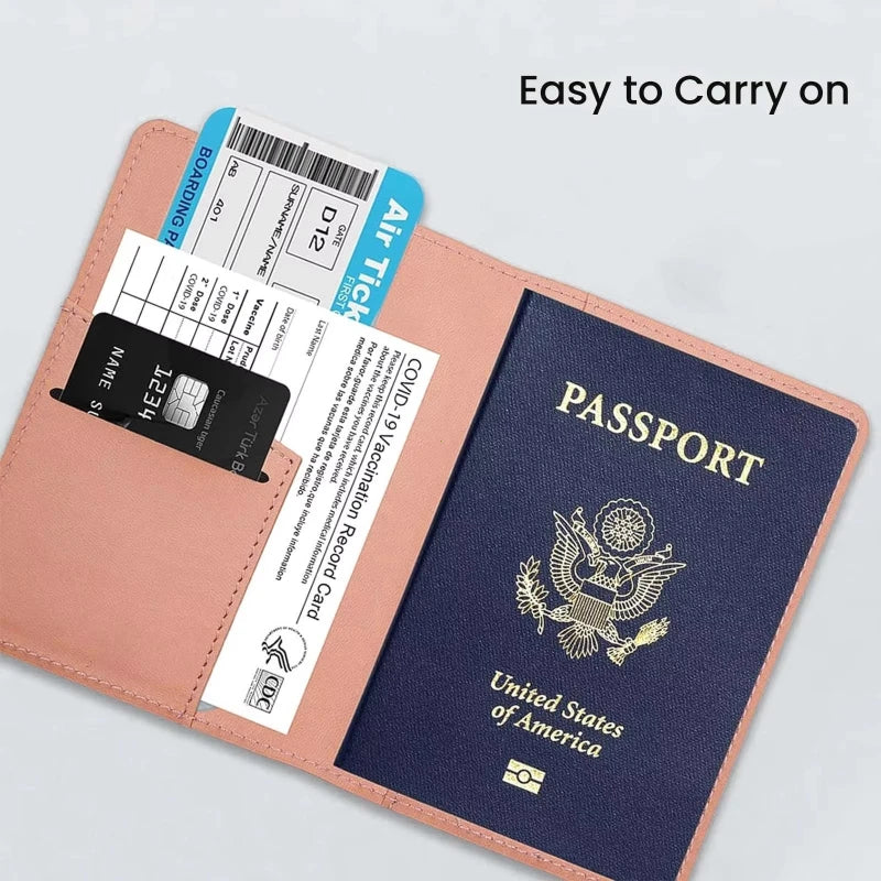 Slim Passport Holder & Travel Wallet – Faux Leather