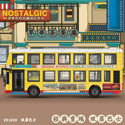 Hong Kong Double Decker Bus MOC Building Blocks Set – 769 Pcs Retro Model