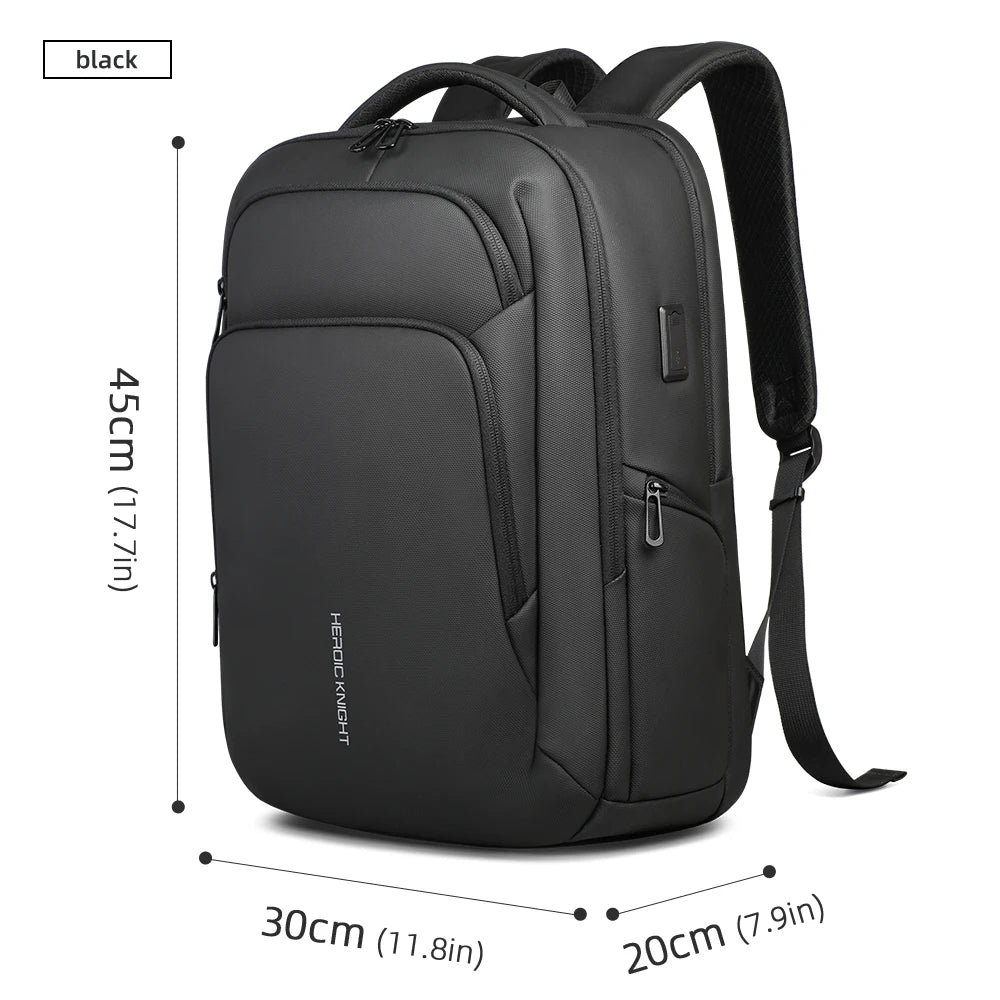 Men's Business Laptop Backpack 17.3" – Waterproof USB Travel Bag