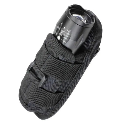360° Rotatable Flashlight Holder – Tactical Belt Clip Torch Carry Case