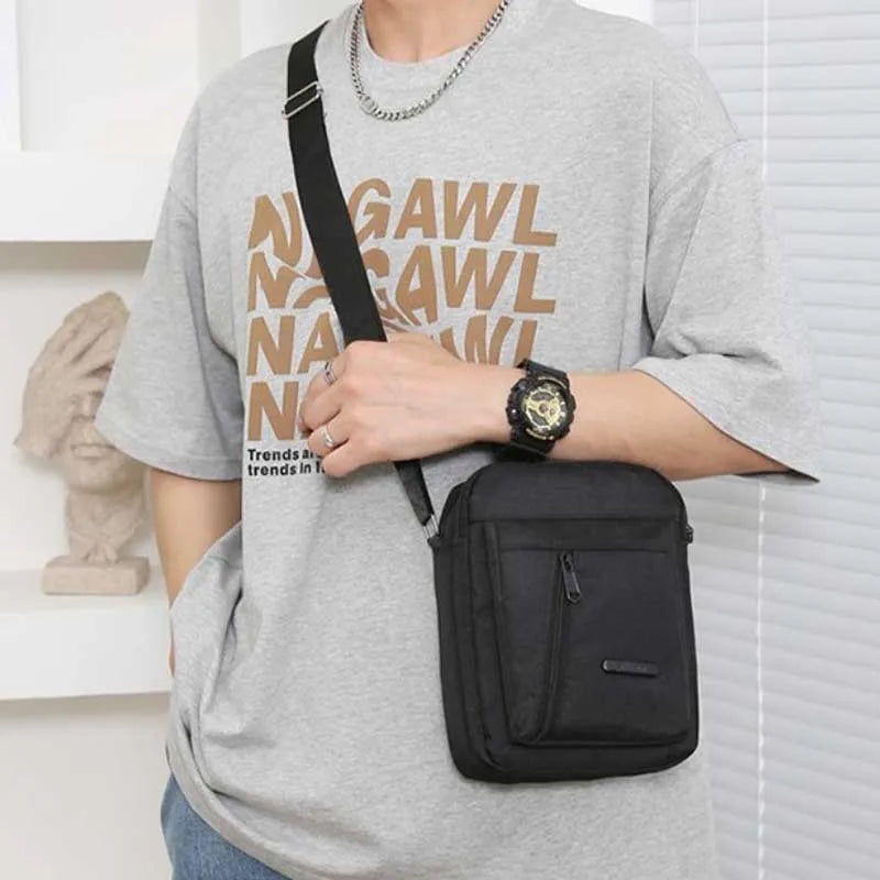 Men's Canvas Crossbody Bag – Sport Shoulder Bag for Travel