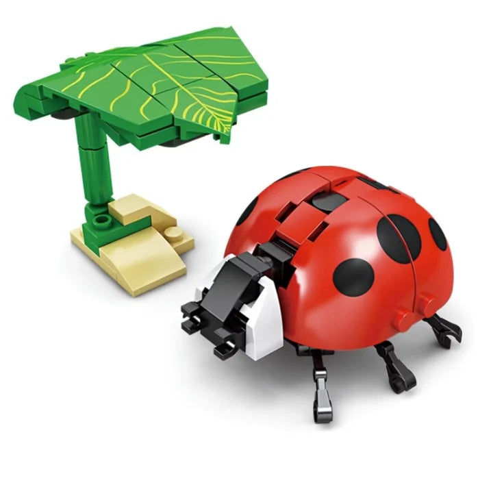 Wild Animal Building Blocks Kit – Fox, Wolf, Giraffe & More
