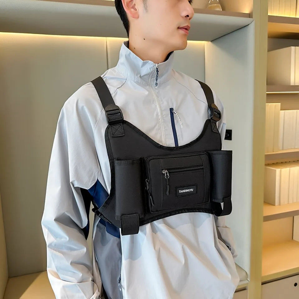 Tactical Chest Rig Bag for Men – Outdoor Vest Pouch for Hiking & Running