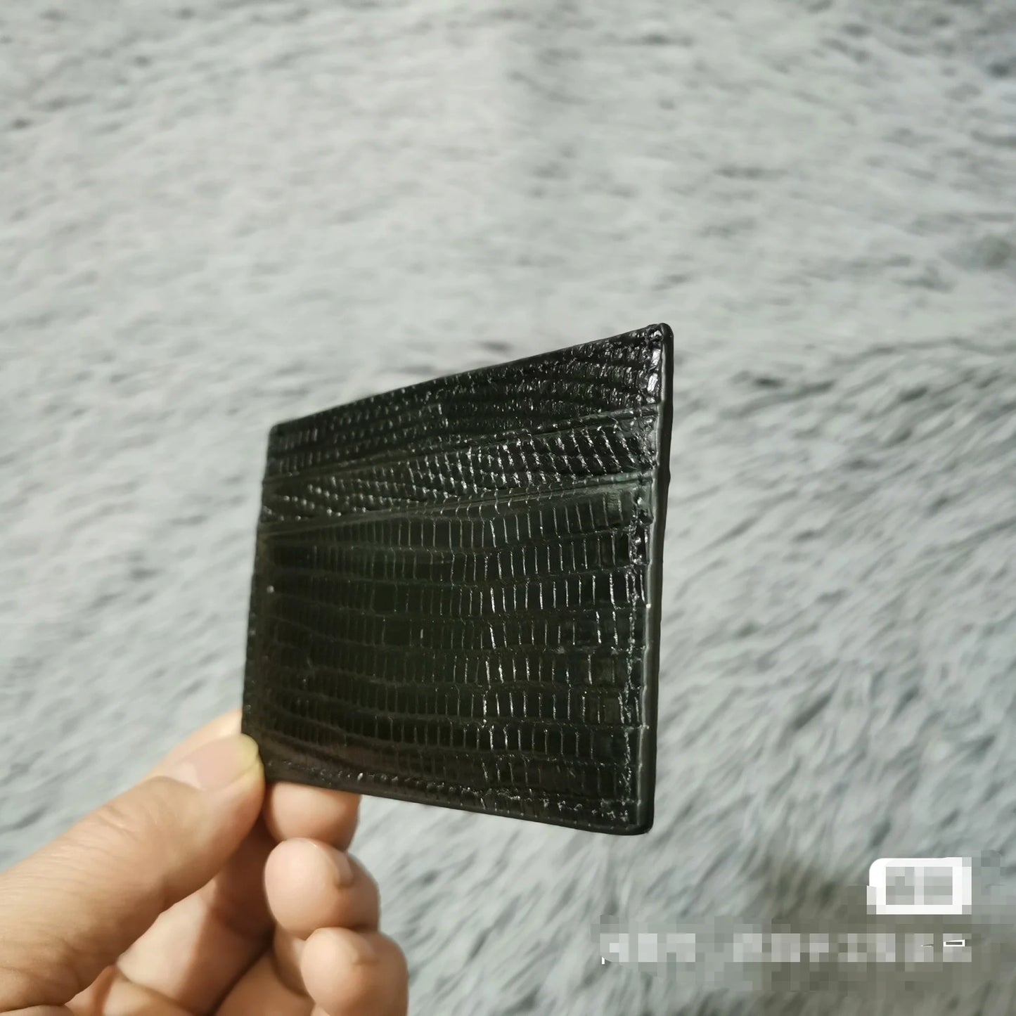 Snakeskin Leather Card Holder – Slim Multi-Slot Wallet for Men