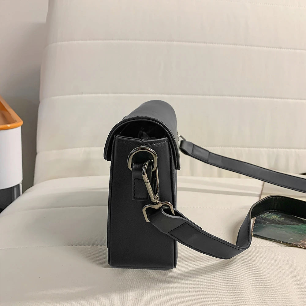 Men's Leather Crossbody Bag – Small Square Shoulder Bag
