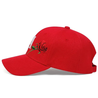 La Rose Embroidery Baseball Cap – Adjustable Unisex Sun Hat