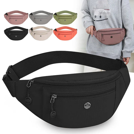 Waterproof Nylon Waist Pack – Convertible Crossbody Chest Bag