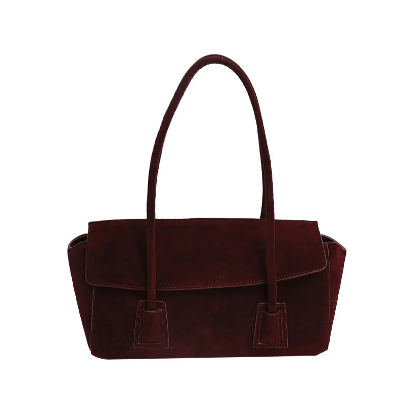 Women's Suede Shoulder Bag – Wings Design Crossbody Handbag