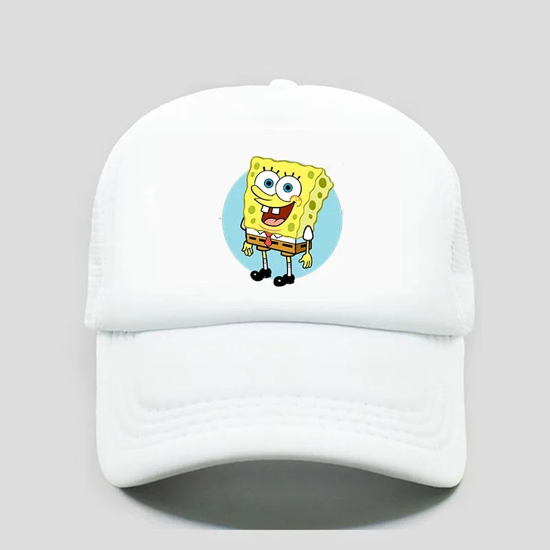 Cartoon Print Snapback Baseball Cap – Unisex Mesh Hat