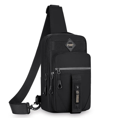 Men's Chest Bag Multi-Compartment Sling Shoulder Bag