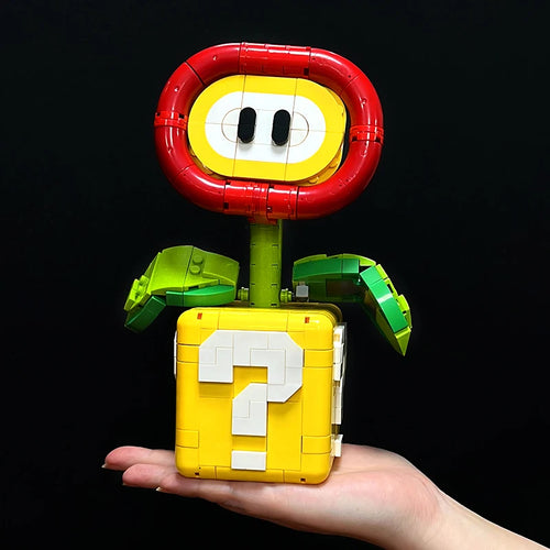 Fire Flower Building Blocks – MOC Potted Plant Desktop Decor Model