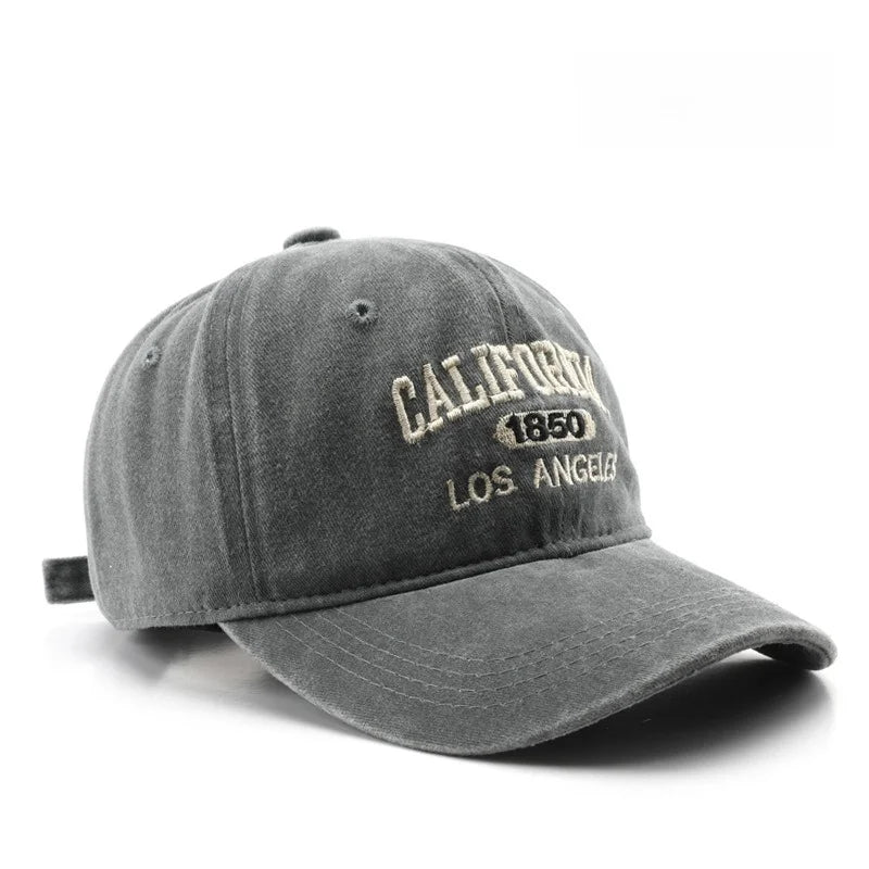 Vintage Washed Baseball Cap – City Embroidery Unisex Dad Hat