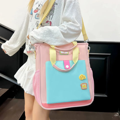 3-in-1 Girls School Bag – Large Waterproof Nylon Backpack & Crossbody Tote