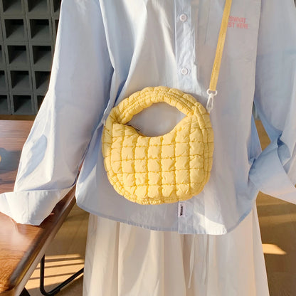 Quilted Puffer Shoulder Bag for Women – Lightweight Crossbody Handbag