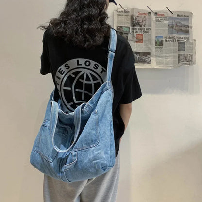 Casual Jeans Bags Denim Shoulder Women Designer Tote Crosbody Luxury Handbags Shopping Bag Bolsos