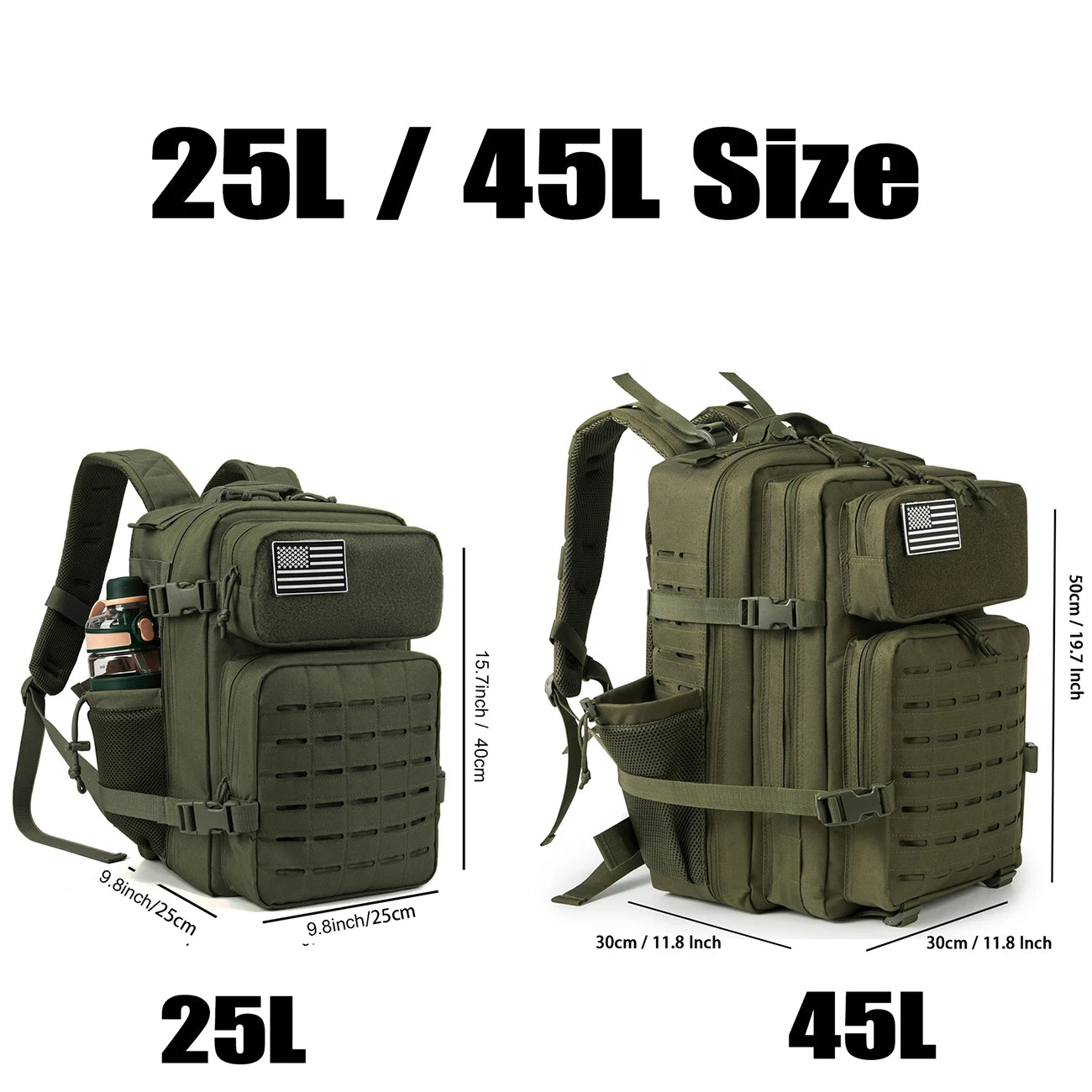 Tactical Hiking Backpack 25L 45L – Camping Fishing Outdoor Bag