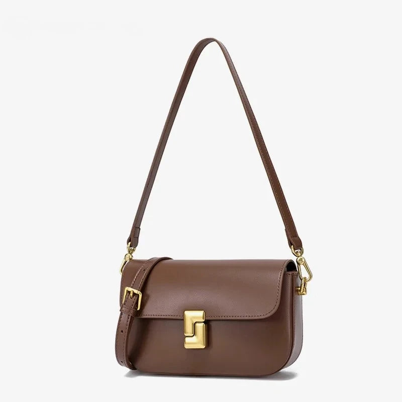 Leather Crossbody Bag – Women's Small Square Shoulder Bag