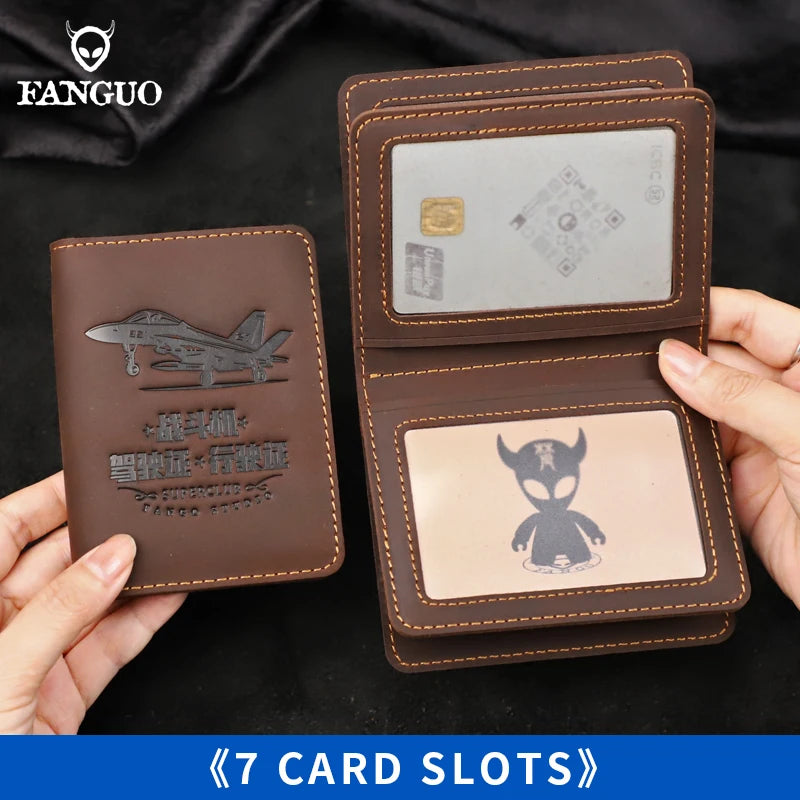 Leather Driver's License Holder & Card Wallet – Slim Bifold