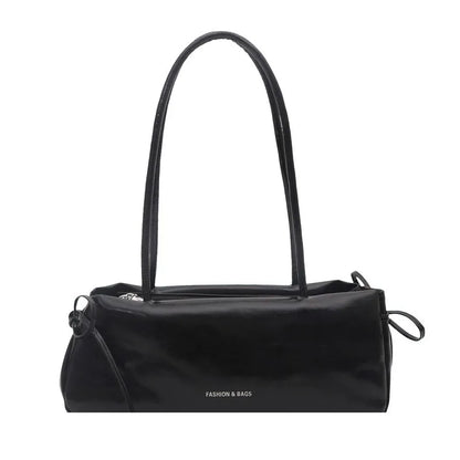 Ballet Style Bow Shoulder Bag – Elegant PU Leather Square Handbag