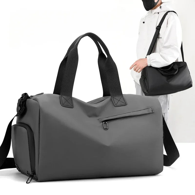 Zipper Large Capacity Oxford Travel Bags Solid Fitness Thickened Fabric Waterproof Luggage Sports