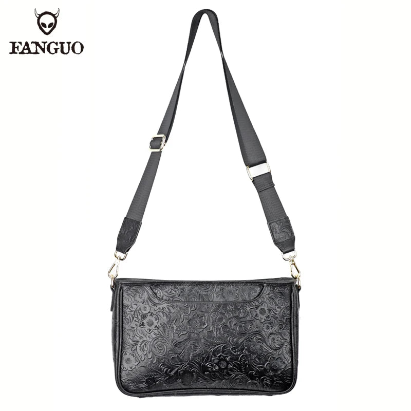Handmade Genuine Leather Crossbody Messenger Bag for Men