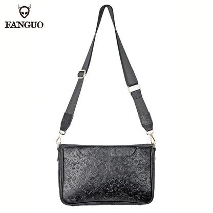 Handmade Genuine Leather Crossbody Messenger Bag for Men