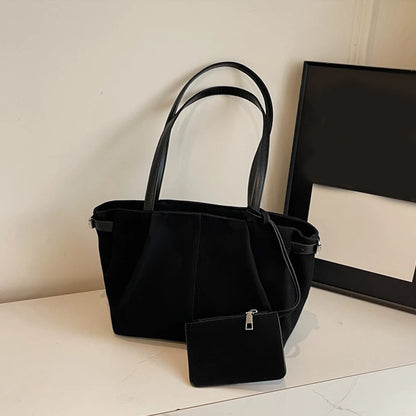 Large Capacity Tote Bag for Women – Luxury Shoulder Handbag with Coin Purse