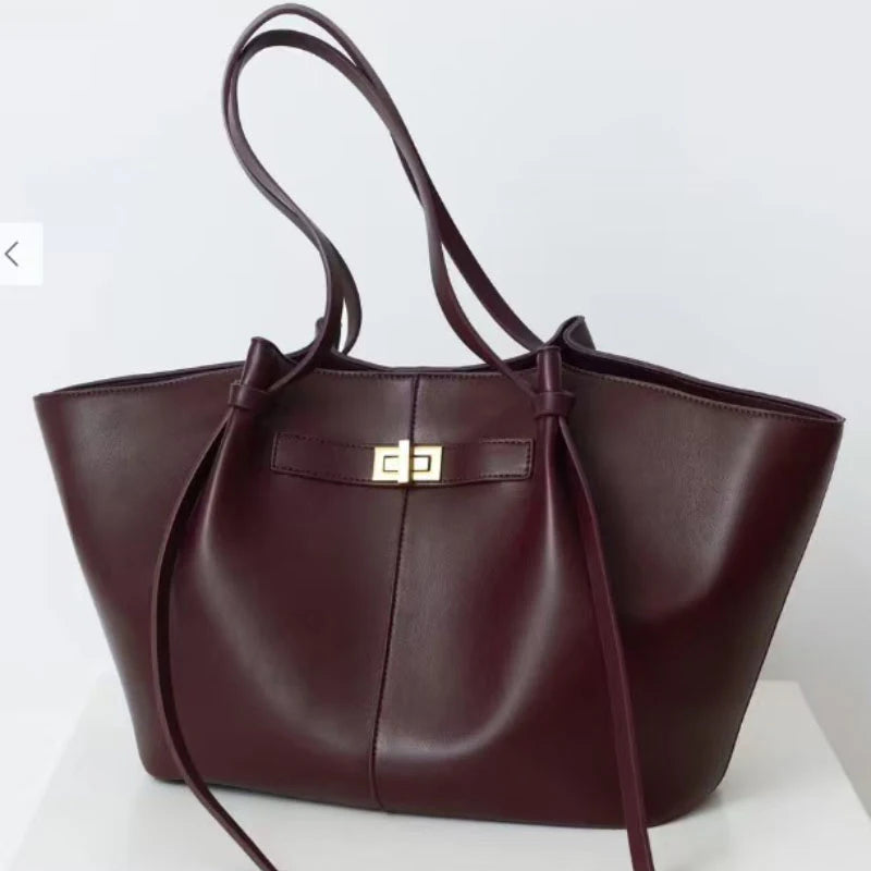 Large Leather Tote Bag for Women – Luxury Wing Shoulder Handbag