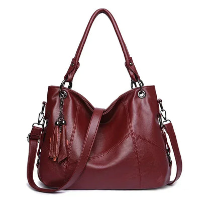 Leather Tote Shoulder Bag for Women – Large Crossbody Handbag