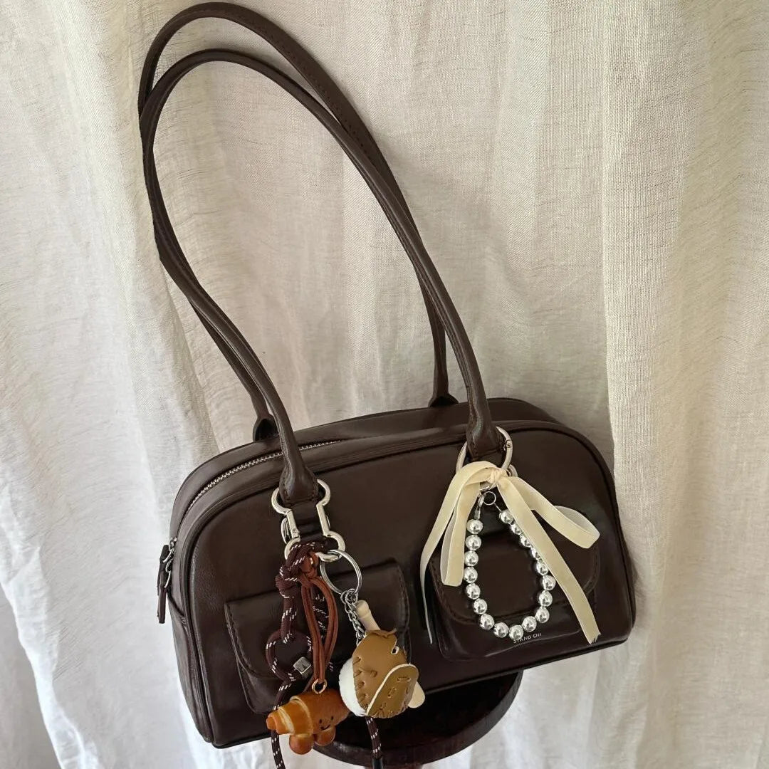 Bowling Bag for Women – Large Capacity Retro Shoulder Bag