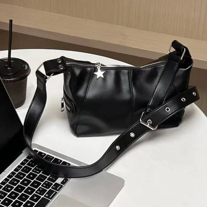 Gothic Star Crossbody Bag – Y2K Harajuku Shoulder Handbag
