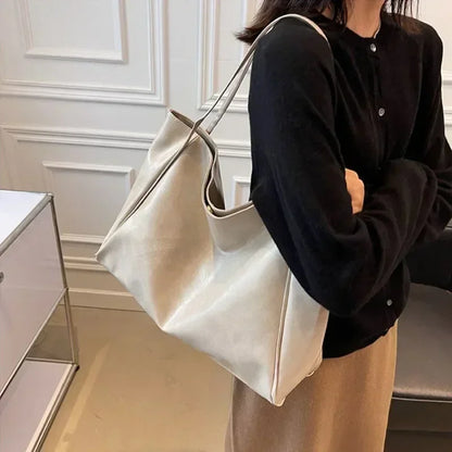 Women's Large Tote Bag – Soft PU Leather Shoulder & Crossbody Handbag