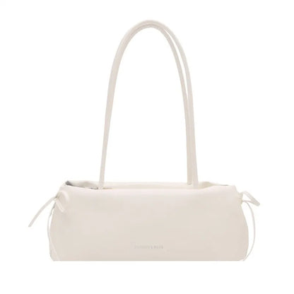 Ballet Style Bow Shoulder Bag – Elegant PU Leather Square Handbag