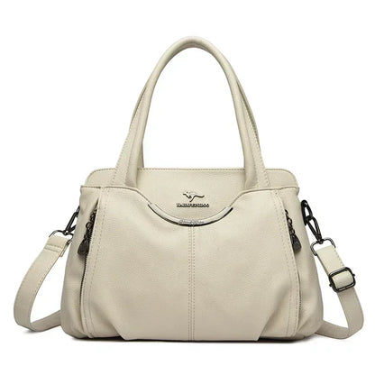 Leather Tote Shoulder Bag for Women – Large Crossbody Handbag