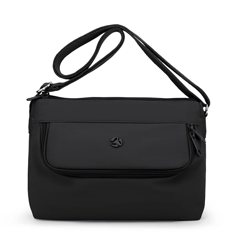 Waterproof Nylon Crossbody Bag – Lightweight Multi-Pocket Shoulder Bag