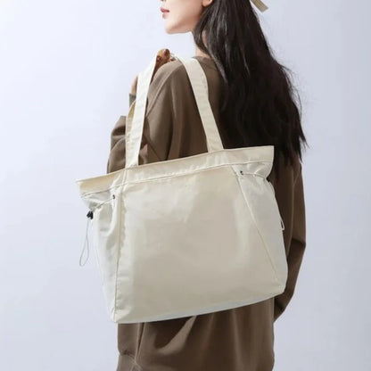Large Drawstring Tote Bag – Women's Casual Shoulder Bag