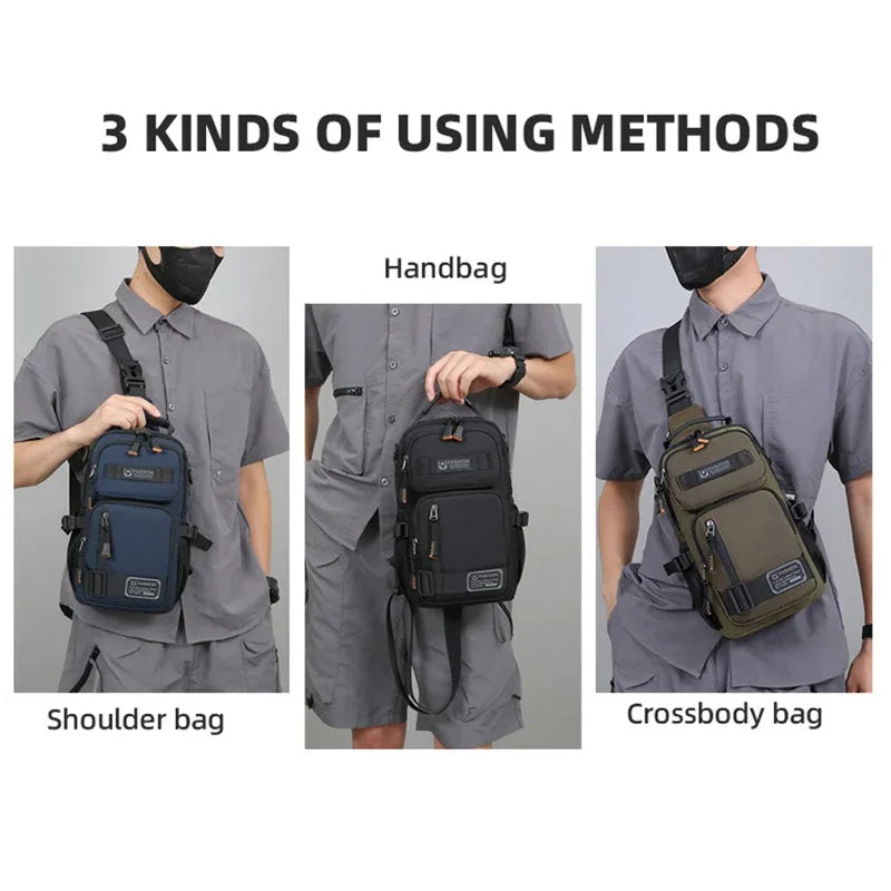 Men's Oxford Crossbody Sling Bag – Outdoor Chest Pack