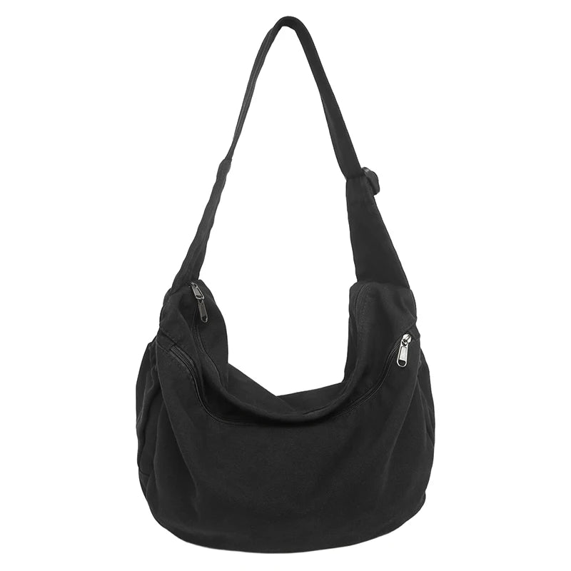 Canvas Shoulder Bag for Women – Casual Crossbody Messenger Bag