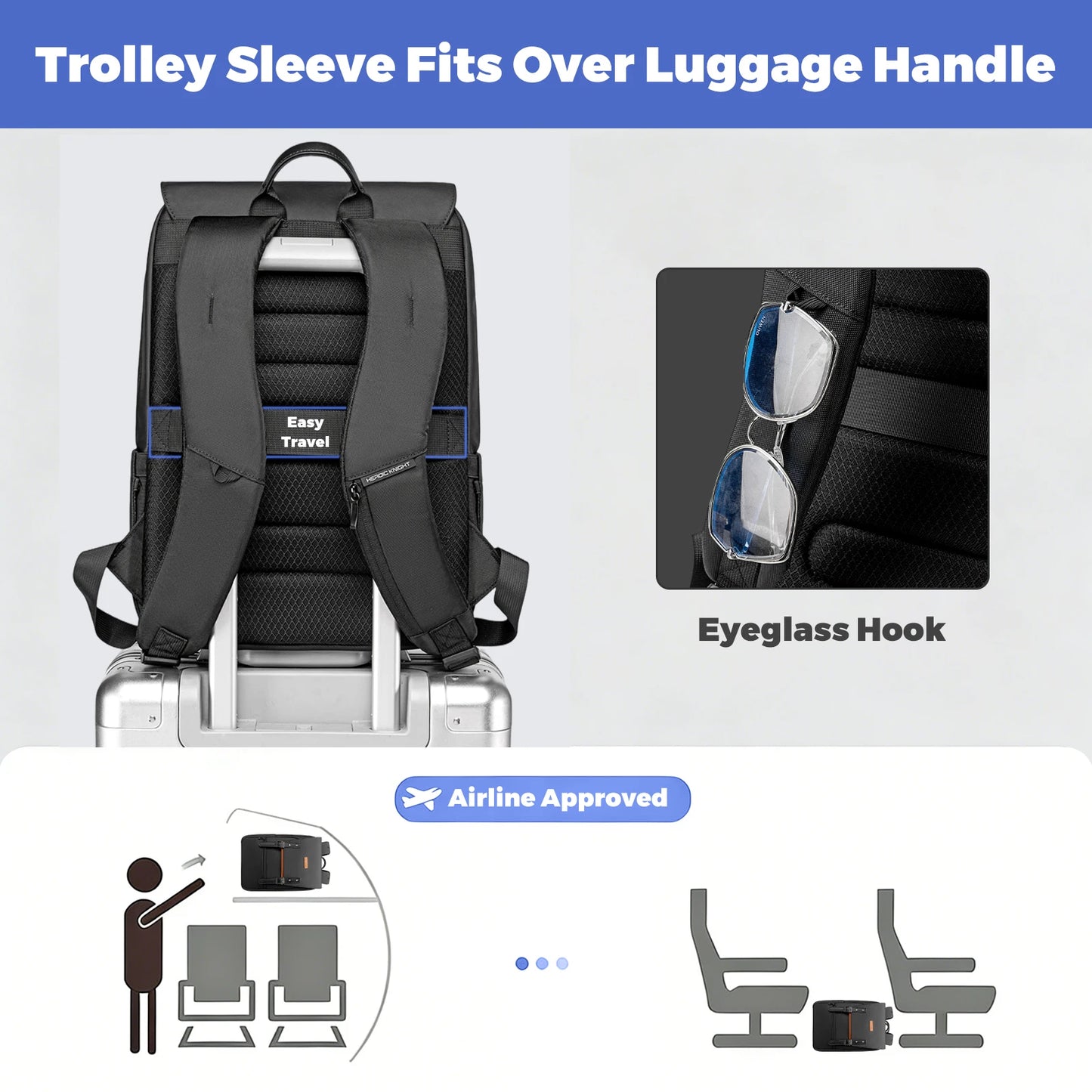 Waterproof Laptop Backpack for Men – 15.6 Inch Business Travel Bag